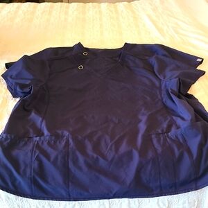 *2* Cherokee INFINITY Navy Blue Scrub Tops Size 3XL XXXL
